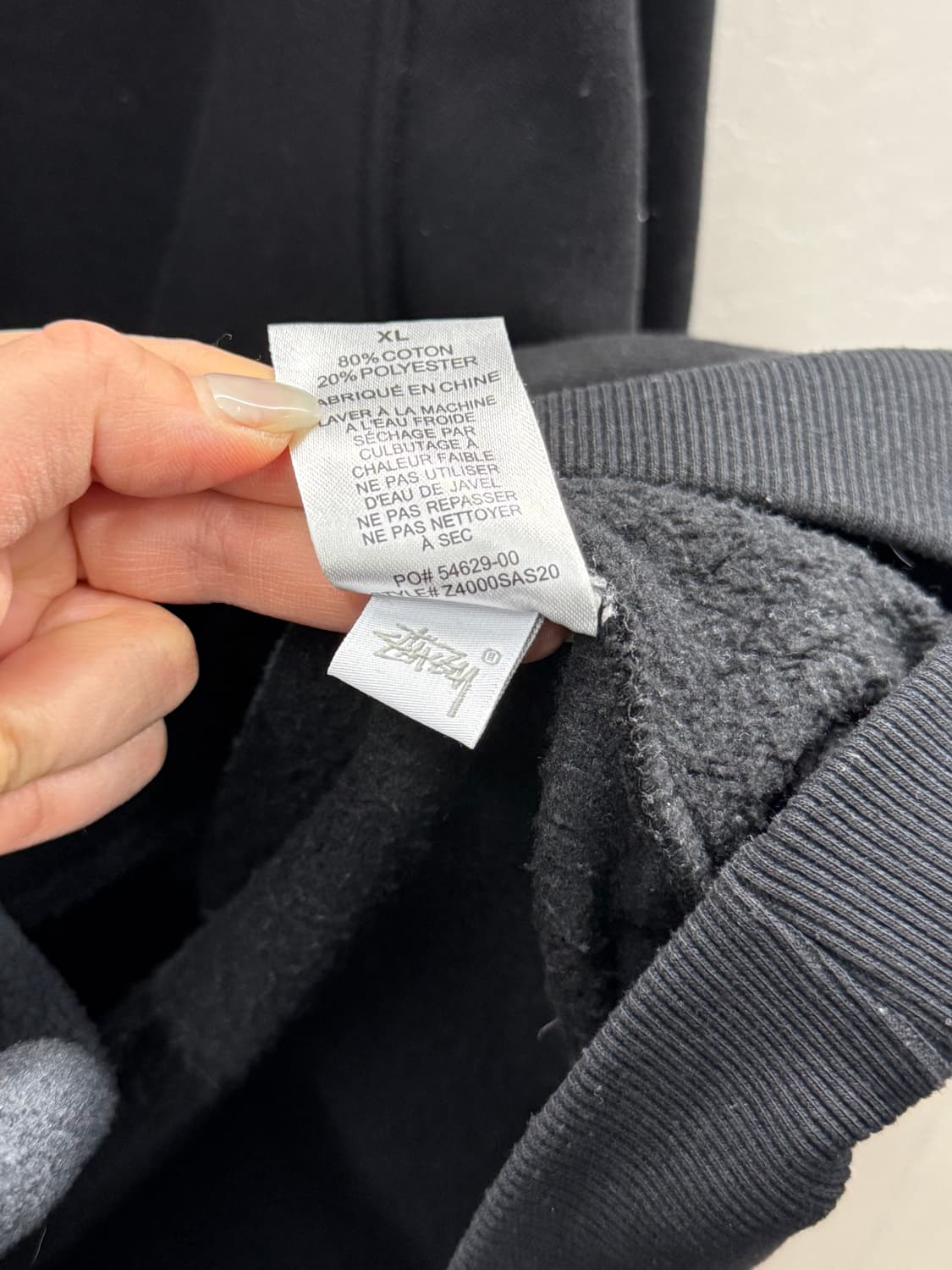 Stussy logo hoodie black XL 상품이미지6