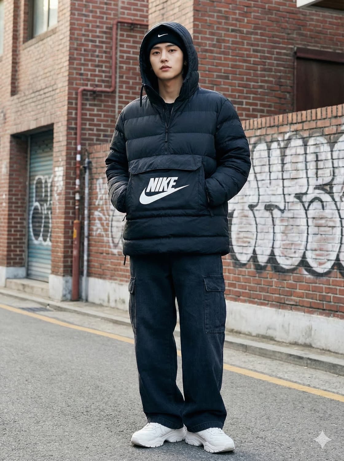 나이키 스우시 아노락 푸퍼 패딩 블랙_2XL 상품이미지1