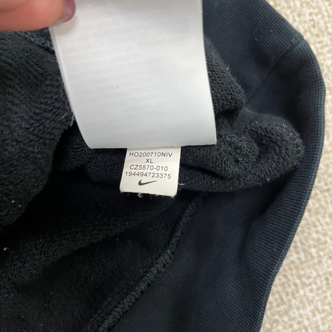 [XL] 나이키 스우시 풀오버 블랙 후드 티셔츠 0120M1 상품이미지4