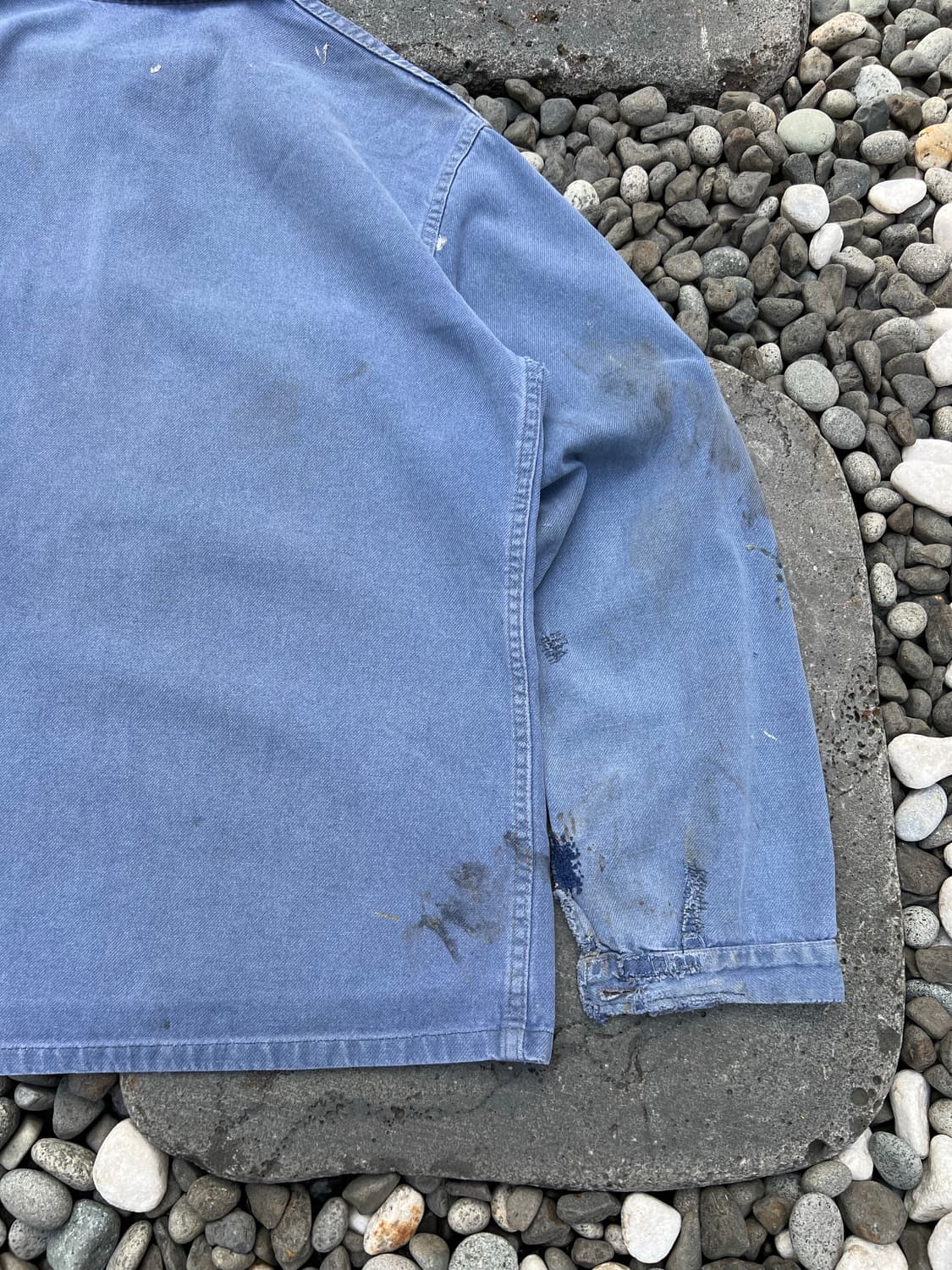 WASHING BLUE FADED DIRTY OLD 빈티지프렌치워크자켓 상품이미지10