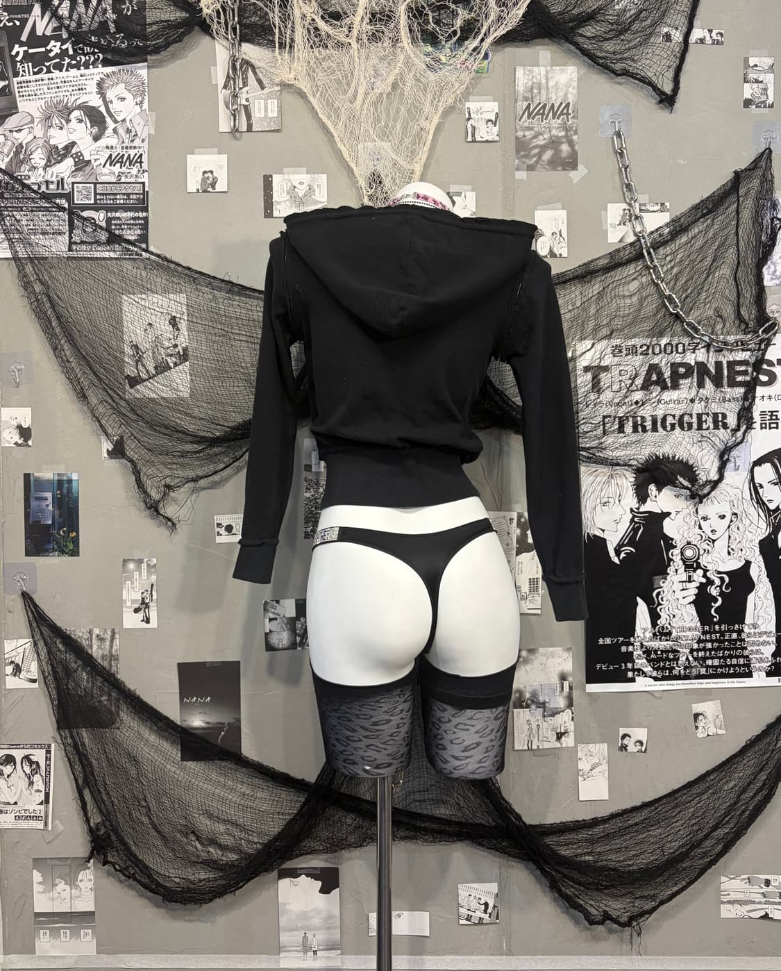 Gothic cropseam zip detail hoodie zip up 상품이미지2