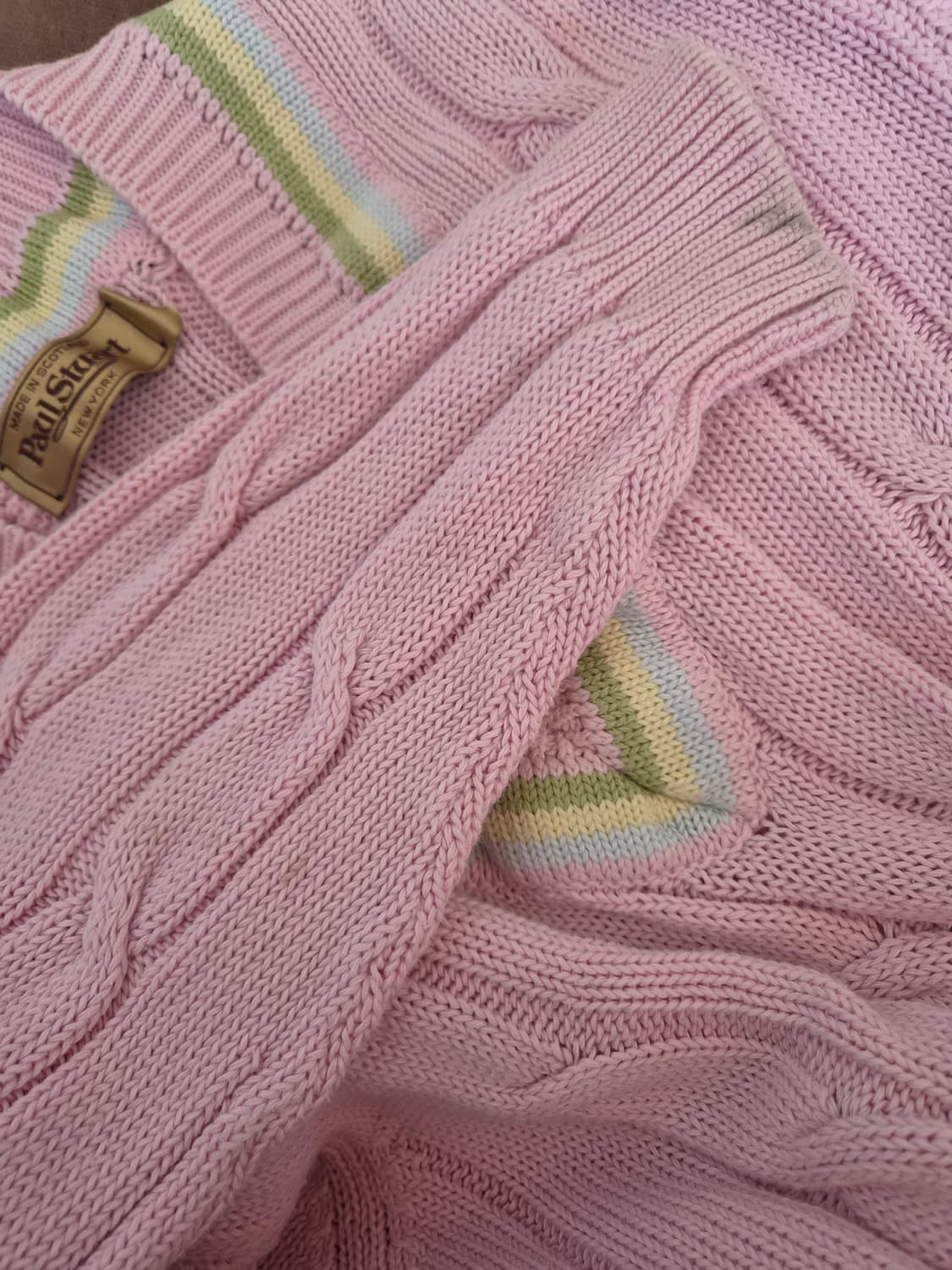 폴스튜어트 Paul stuart 남성 테니스브이넥케이블니트 S사이즈 상품이미지10