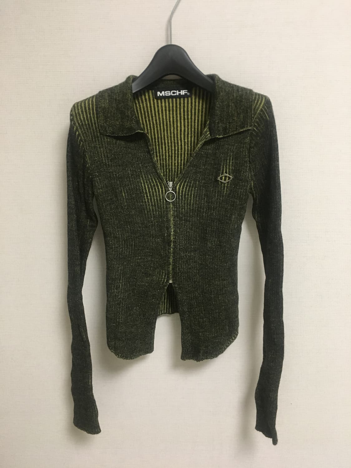 미스치프 니티드 롱 슬리브 셔츠 그린 S 상품이미지1