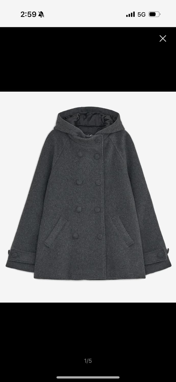 허그유어스킨 차콜 코트 판매해요 상품이미지1