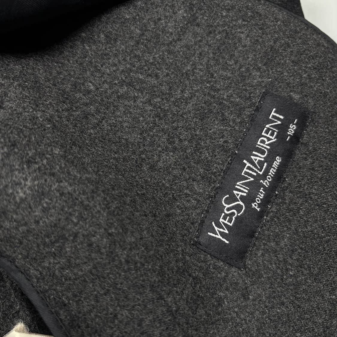 입생로랑 아카이브 자수로고 퍼&내피 탈부착 하프코트 상품이미지5