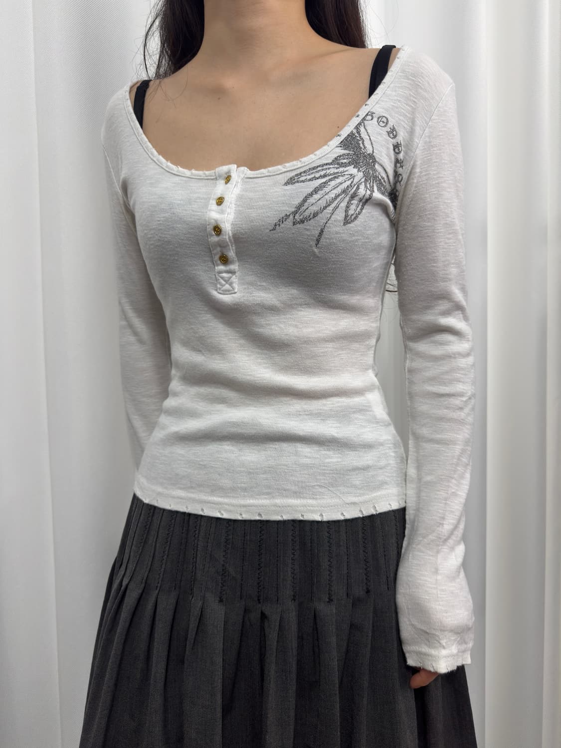 back printing slim top 상품이미지5