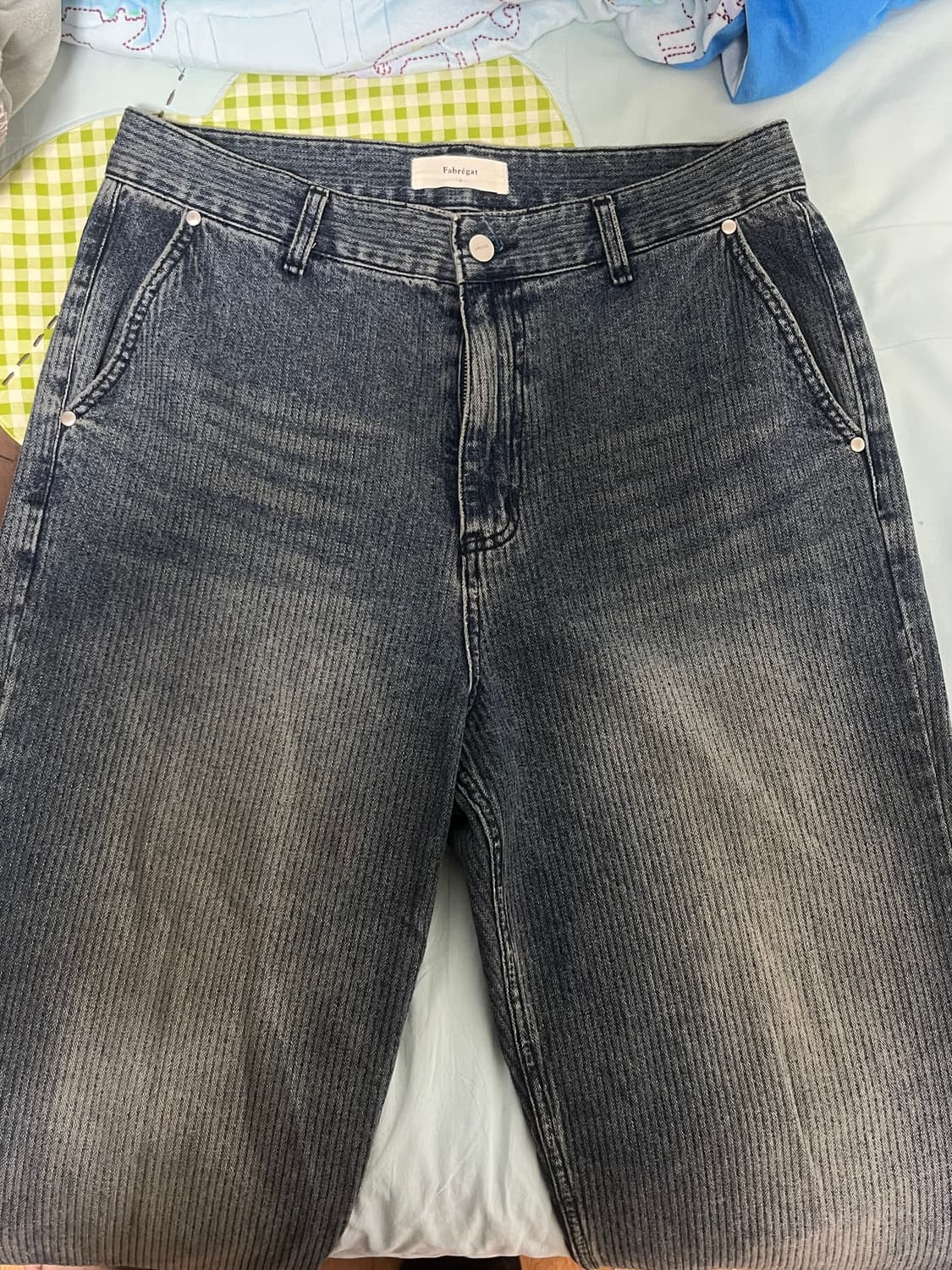 파브레가 드리즐 스트라이프 데님 팬츠 상품이미지1