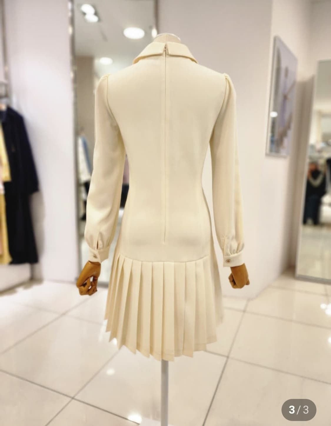 샤틴 밑단플리츠 원피스 66사이즈 상품이미지4