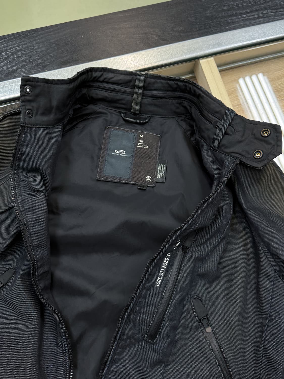 지스타로우 데님 집업 봄버 자켓 상품이미지6