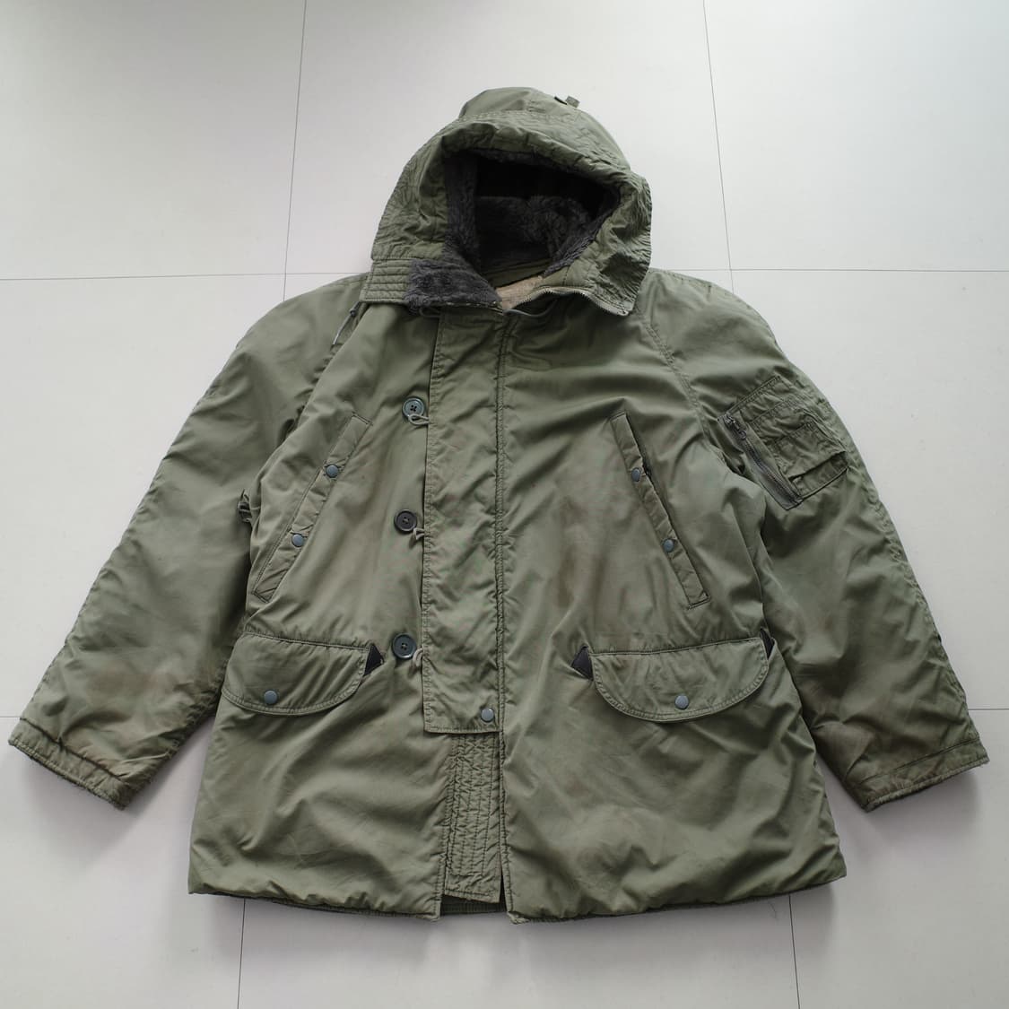 70s 랜서 N3B 파카 오리지널 USAF 올리브드랩 OD L사이즈  상품이미지1