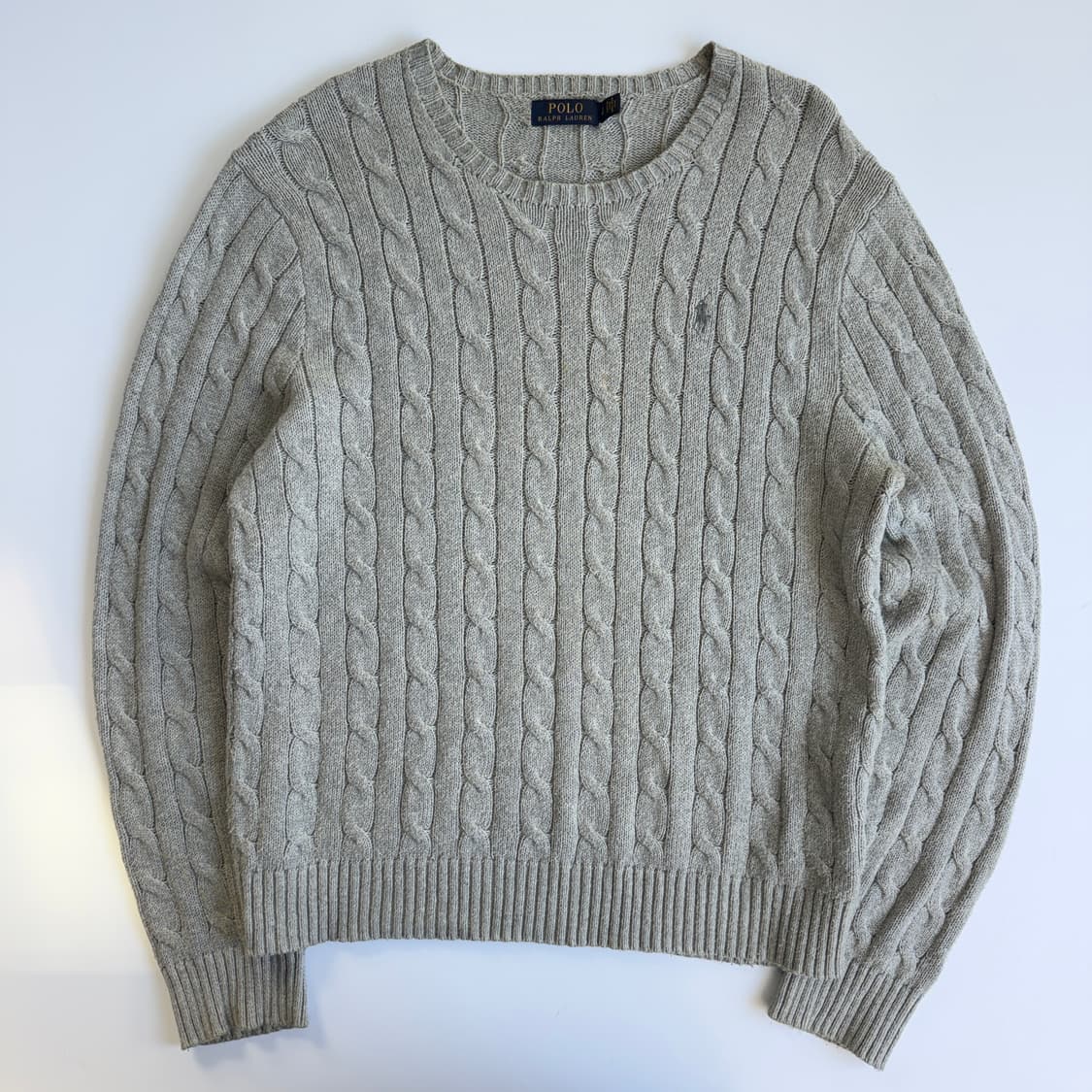 Polo 폴로 랄프로렌 신형 멜란지그레이 케이블 니트 상품이미지2