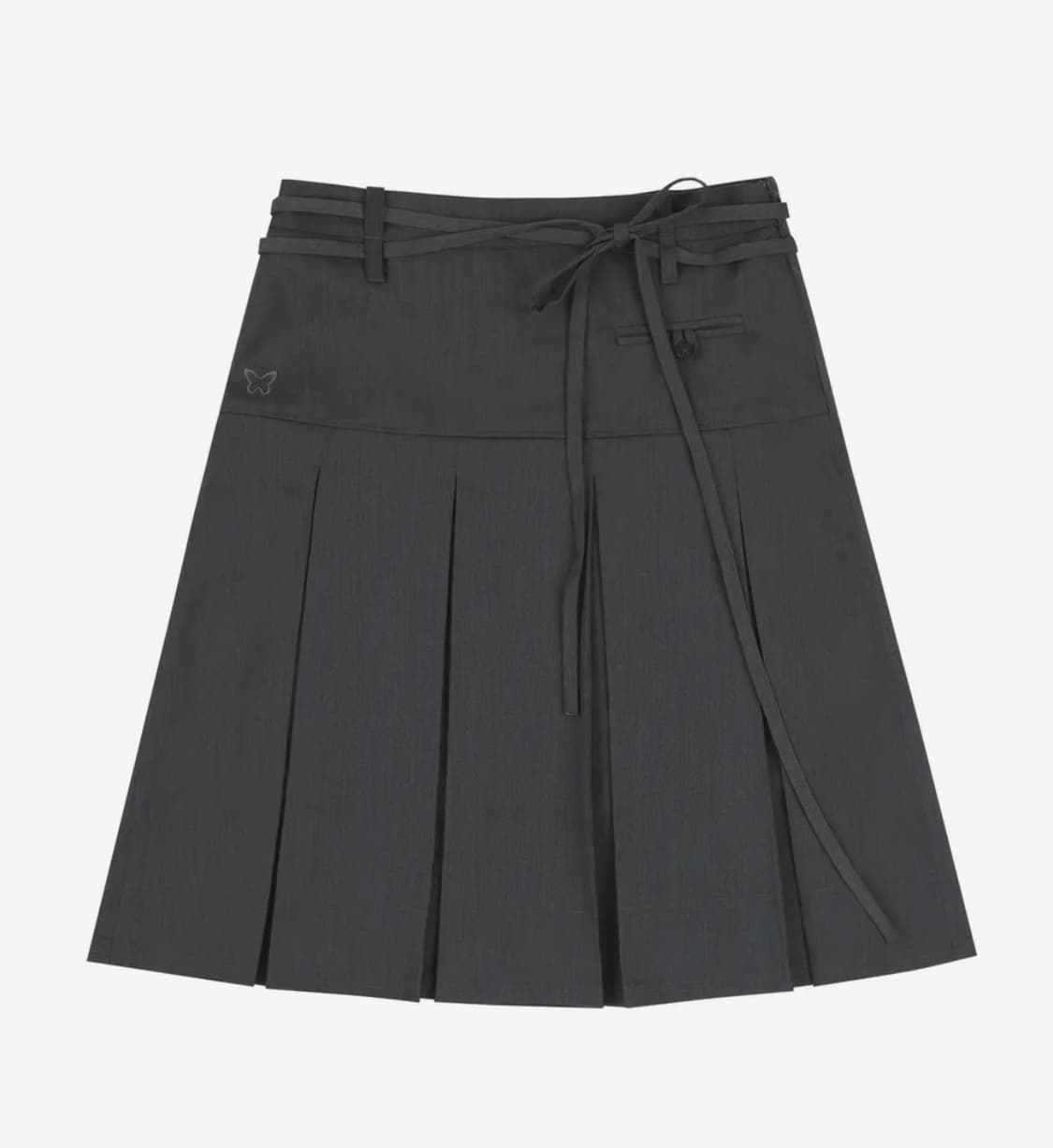 네스티팬시클럽 플리츠 미디 스커트 그레이 상품이미지1