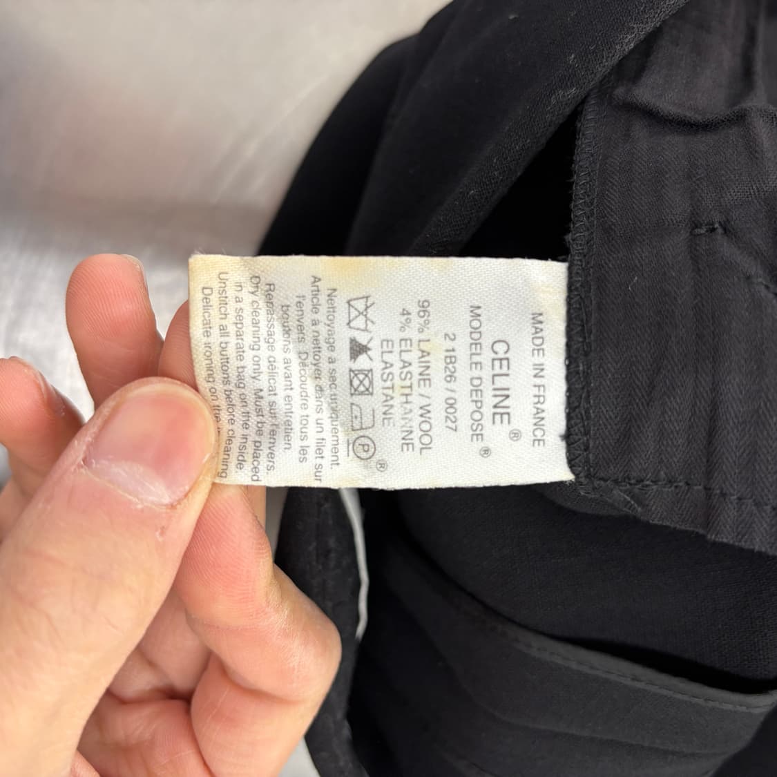 셀린느 블랙 와이드 슬랙스 팬츠 31in 상품이미지5