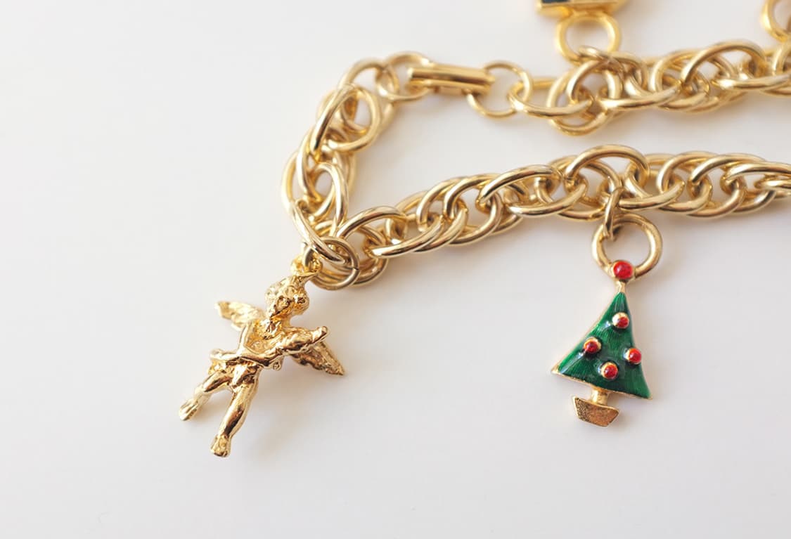 1980s 크리스마스 참 빈티지 팔찌 상품이미지8
