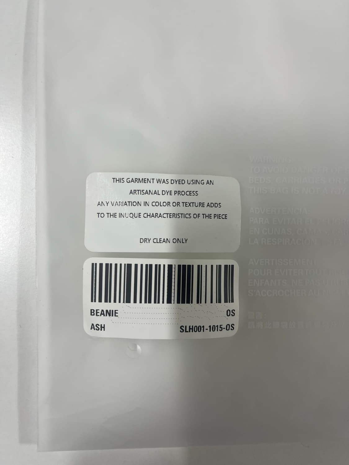 스카이라크(skylrk) ash 컬러 비니 판매합니다. 상품이미지2