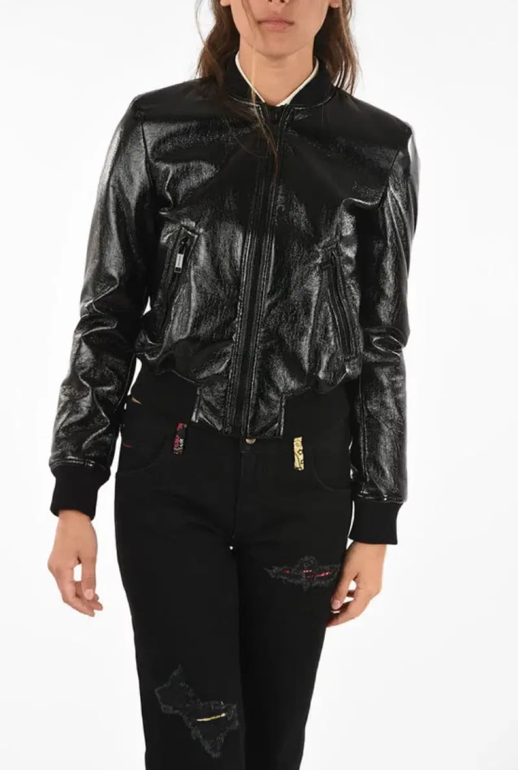 마이클코어스 에나멜 자켓 점퍼 레더 자켓 가죽 자켓 항공점퍼 상품이미지5