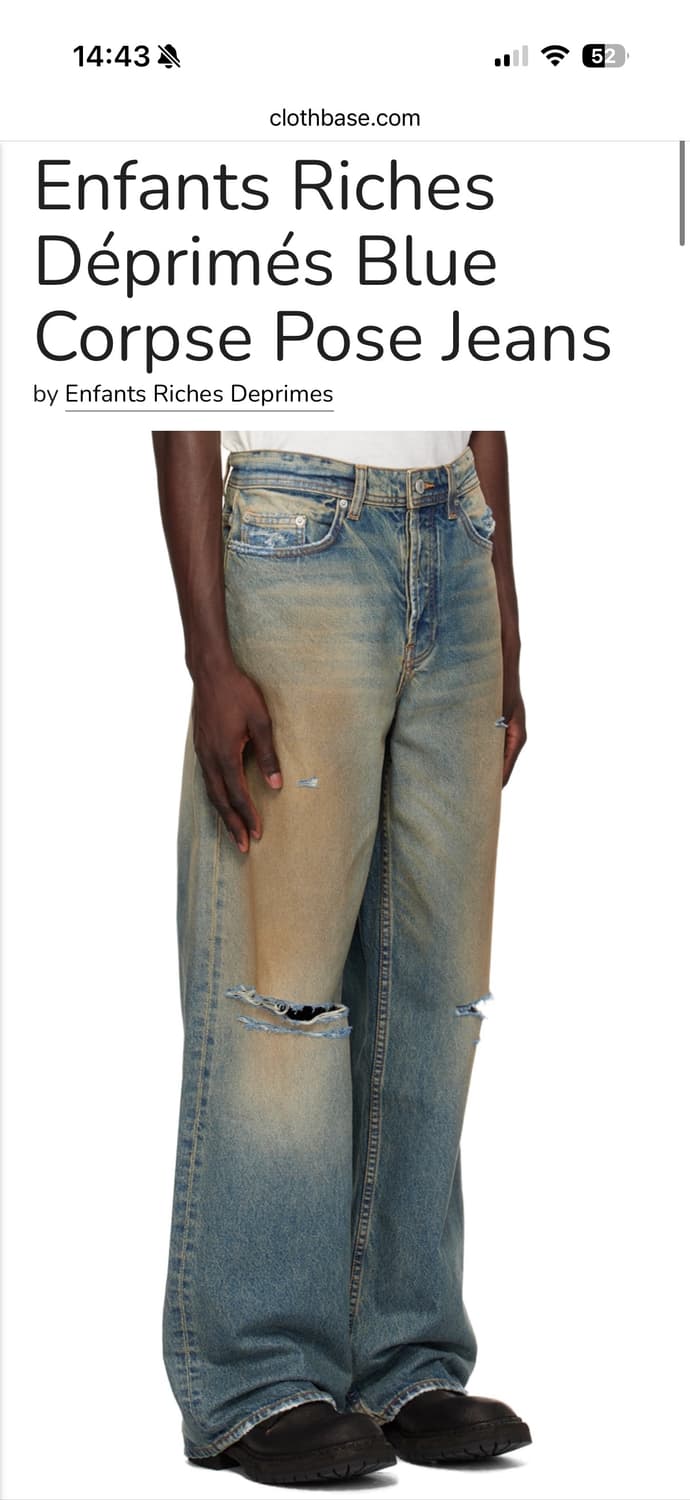 [36] ERD 앙팡리쉬 데프리메 데님 팬츠 erd 데님 상품이미지1