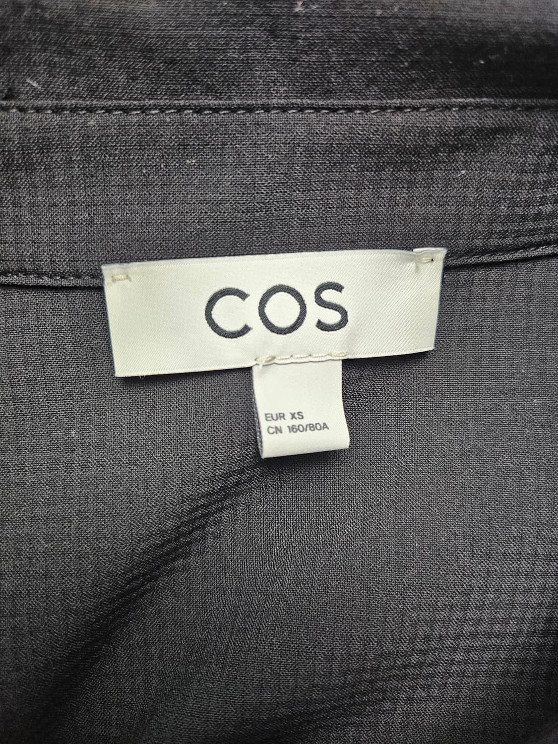 COS 블랙 셔츠형 원피스 XS 상품이미지3