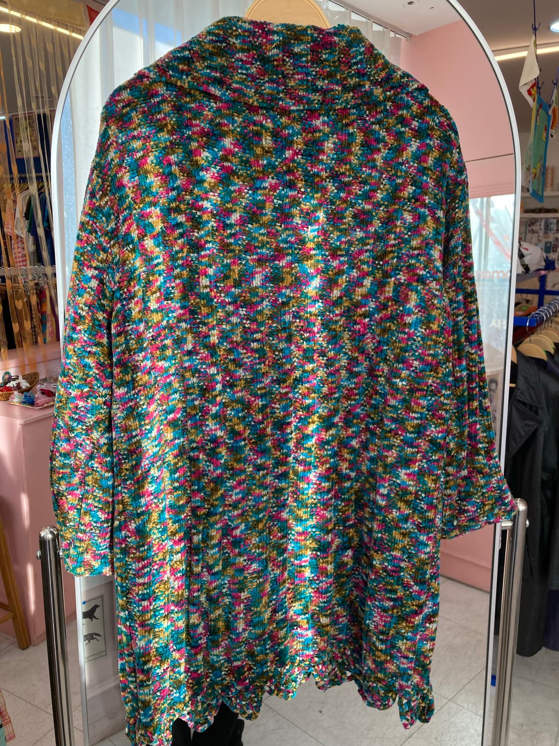 빈티지 컬러 믹스 미디 코트 상품이미지6