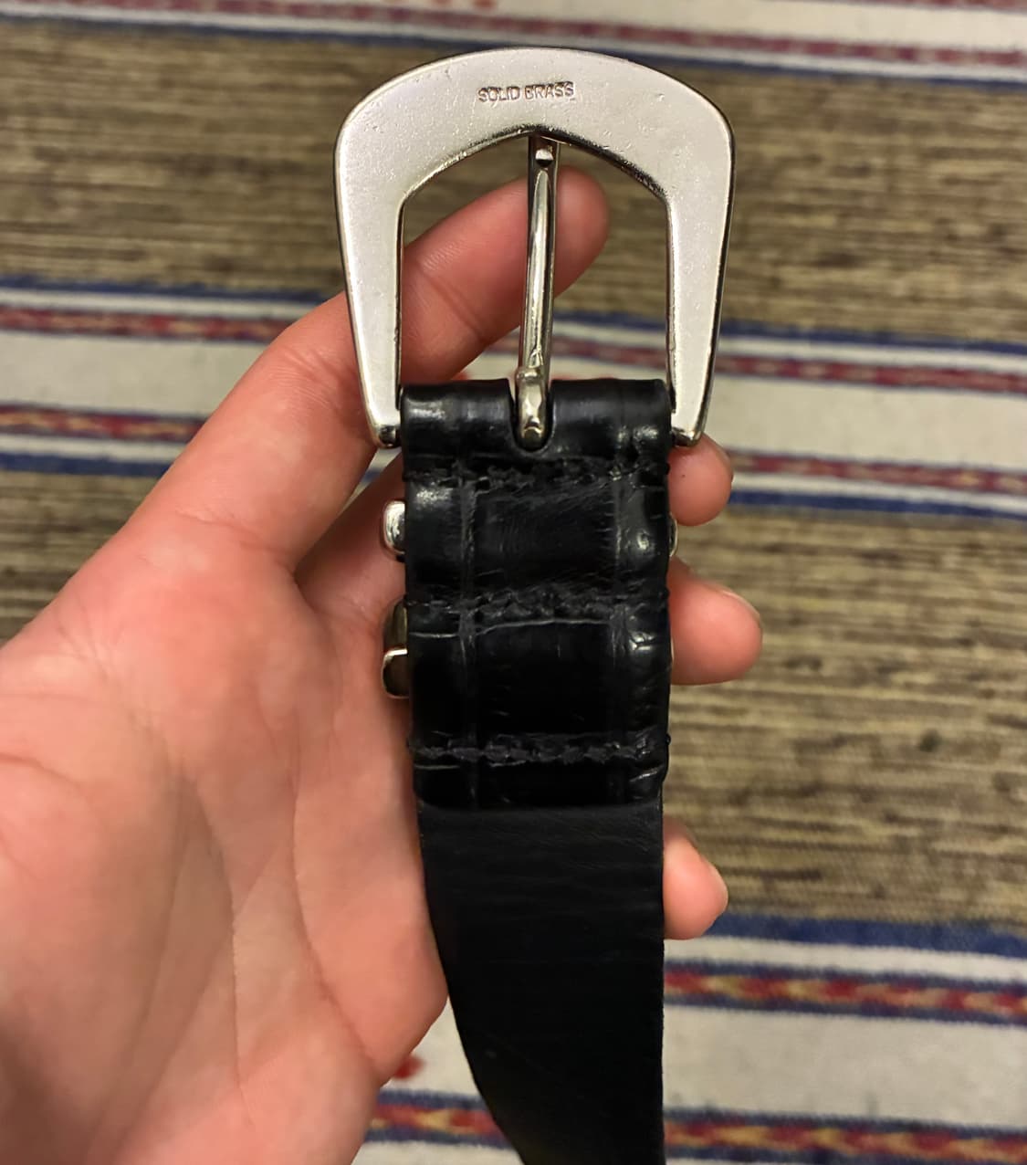 (32~38)90s USA 카프스킨 레더 빈티지 웨스턴벨트 가죽벨트 상품이미지3