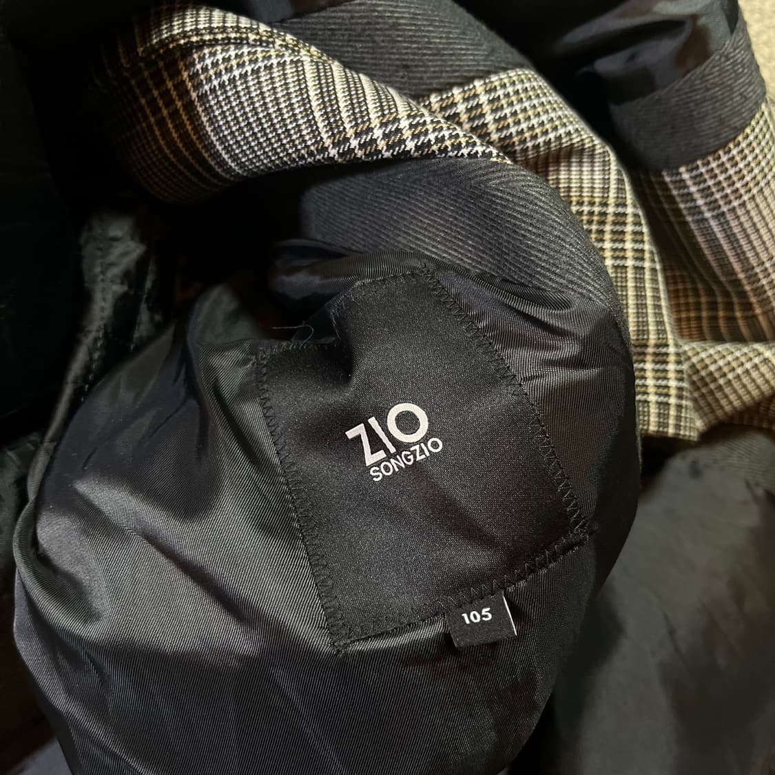 지오송지오 글렌체크 맥코트 상품이미지5