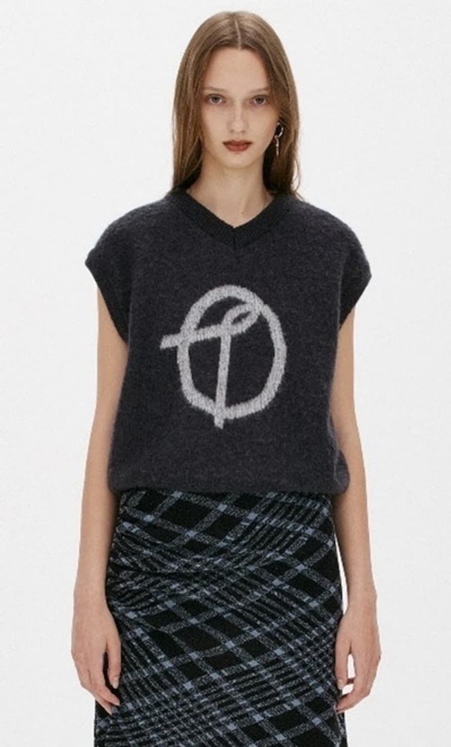 더오픈프로덕트 체크 니트 스커트 상품이미지2