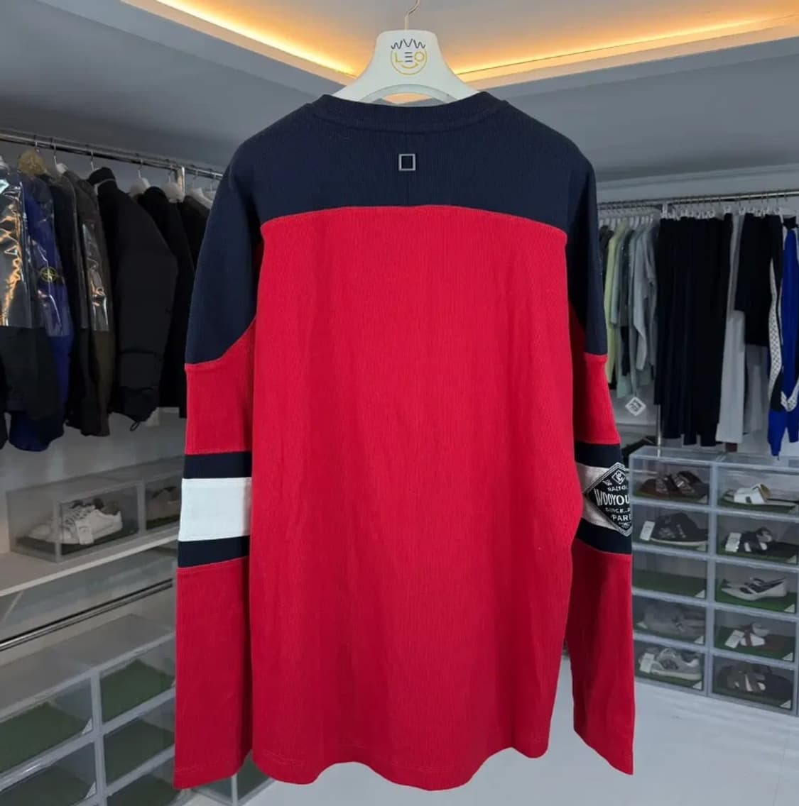 [새상품] 우영미 레드 하키 프린팅 니트 XL  상품이미지3