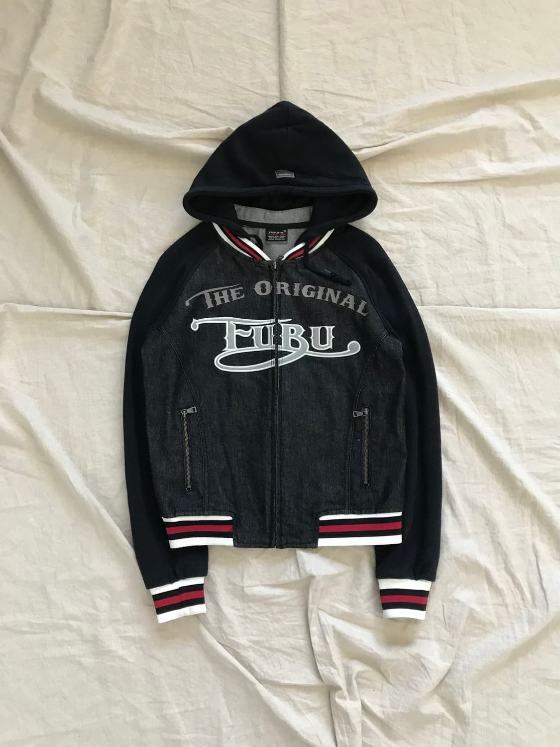 푸부 올드스쿨 프린팅 데님 후드집업 상품이미지5