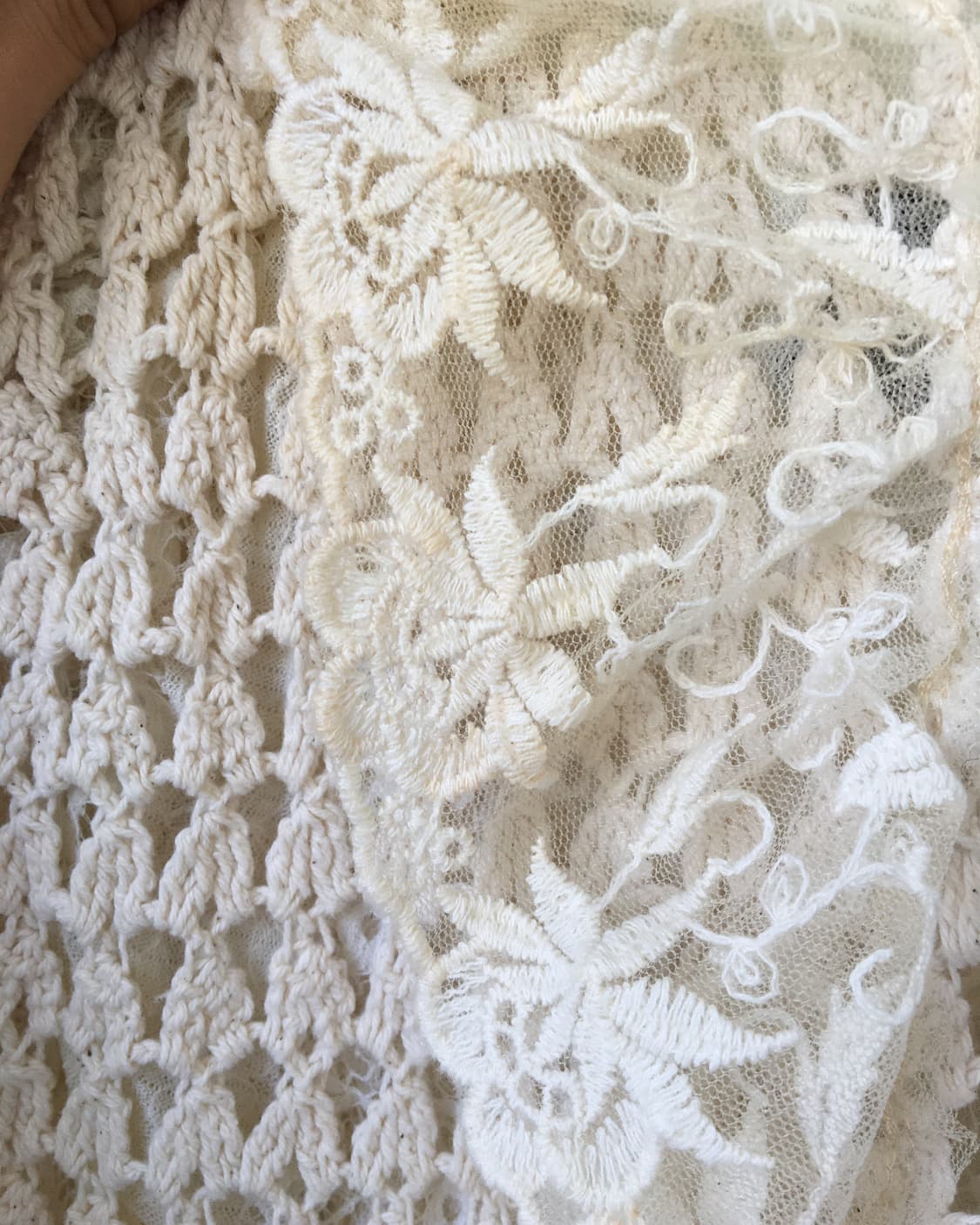 Lace trimming crochet sleeveless 상품이미지5