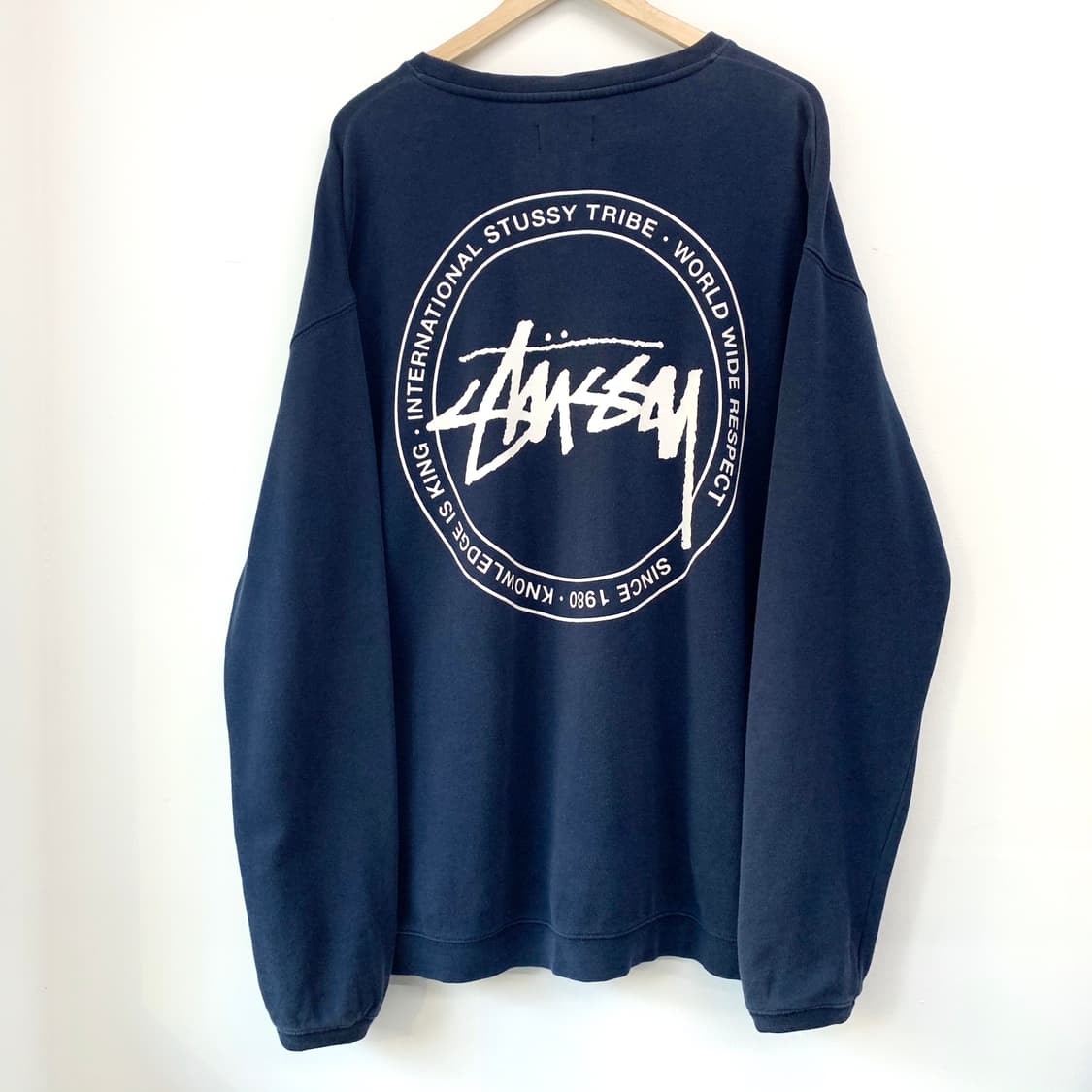 스투시 인터네셔널 트라이브 오버사이즈 네이비 맨투맨 상품이미지7