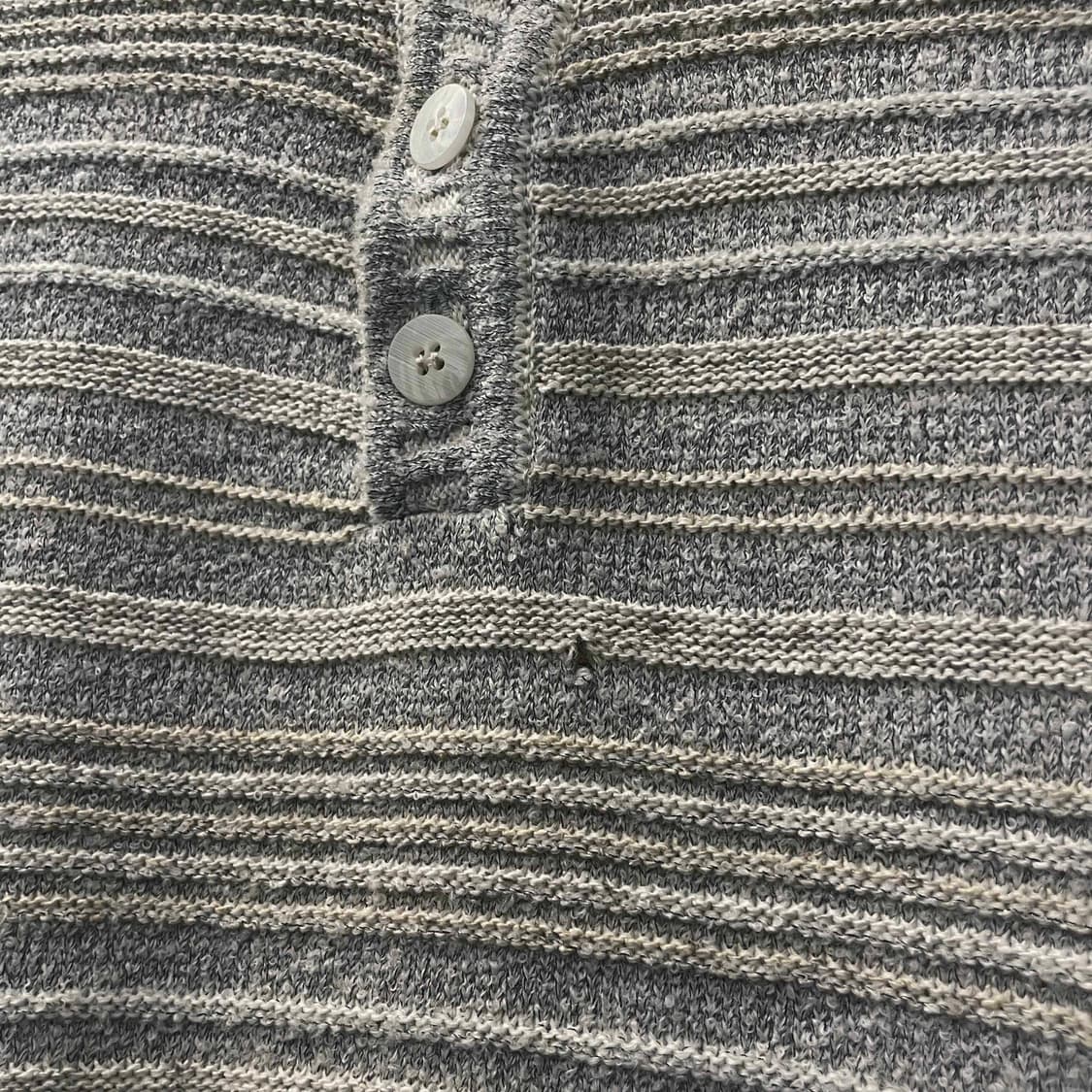 90s 모션픽쳐 버튼 브이 헨리넥 보카시 니트 스웨터 N503 상품이미지5