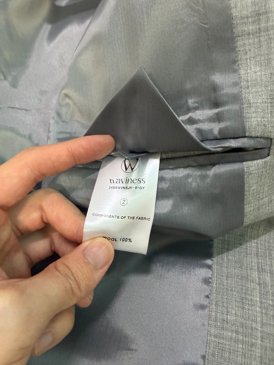 웨이비니스 터널링 울크롭자켓 1사이즈 상품이미지5