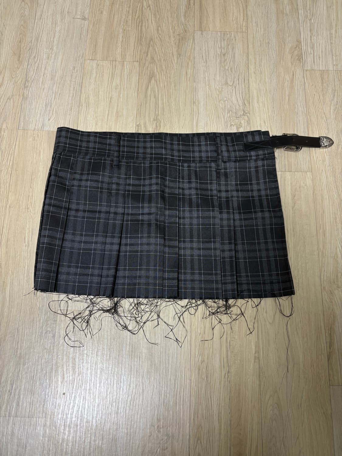 레씨토 레이어드 숏 랩스커트 챠콜 상품이미지3