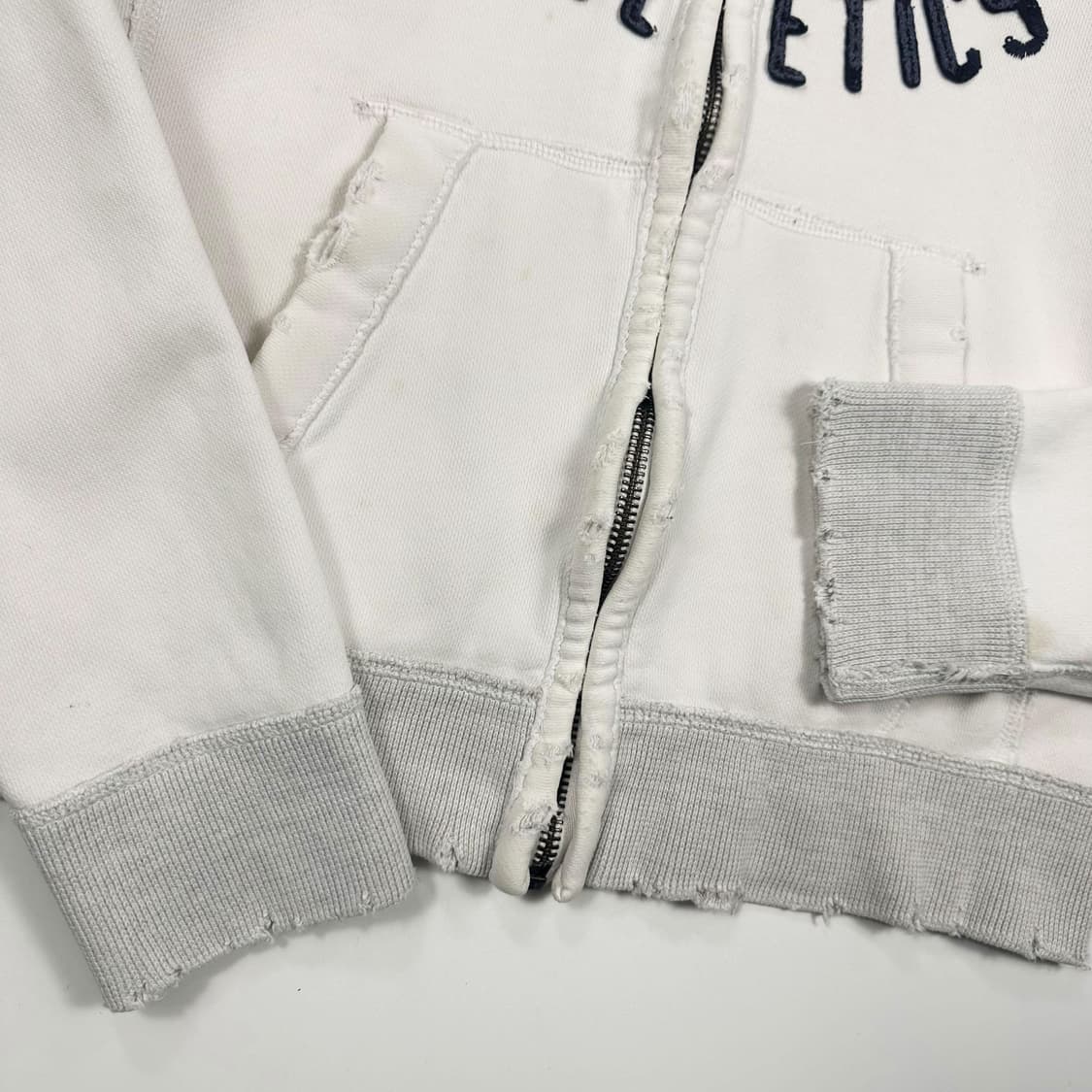 아베크롬비 og y2k 헤비코튼 후드집업 화이트 M 상품이미지4