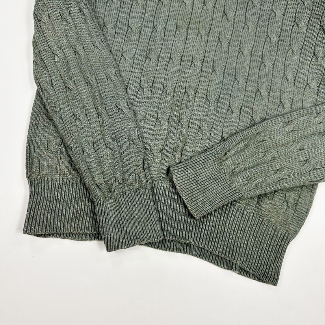 폴로 랄프로렌 클래식 하프집 케이블니트 실측M 상품이미지4