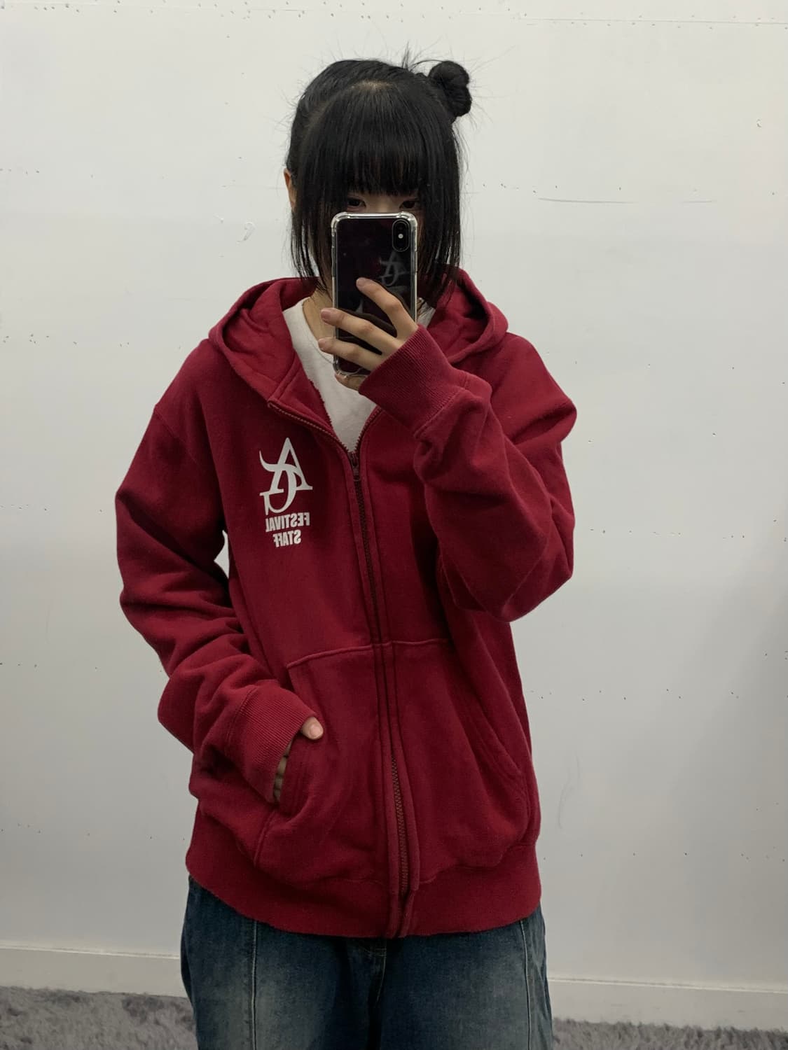 Cross stitch ACDC 오마쥬 후드집업 상품이미지1