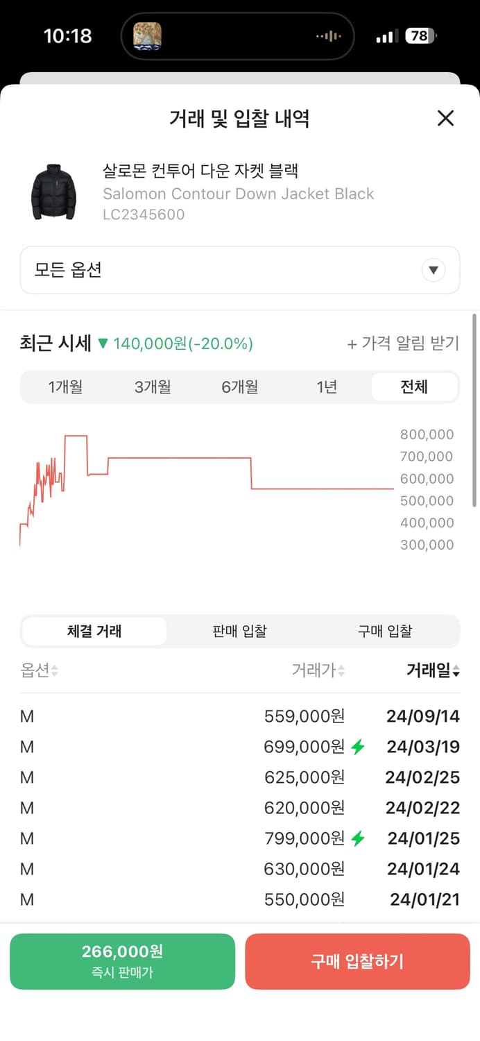 살로몬 블랙 패딩 L 새상품 상품이미지3