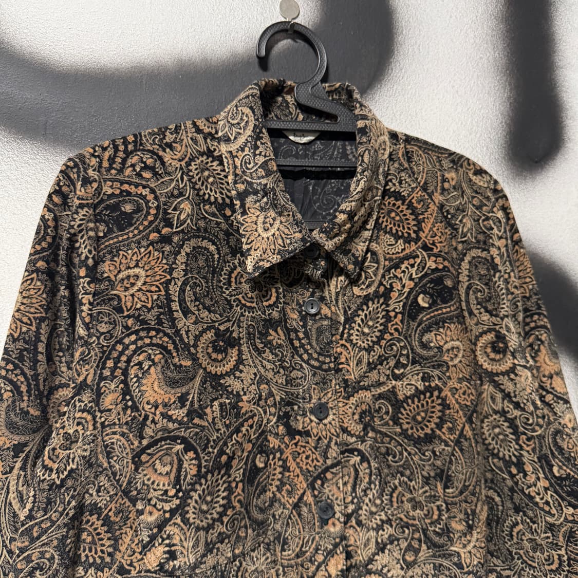 VTG 빈티지 에스닉 페이즐리 풀 패턴 더블 포켓 긴팔 셔츠 상품이미지3