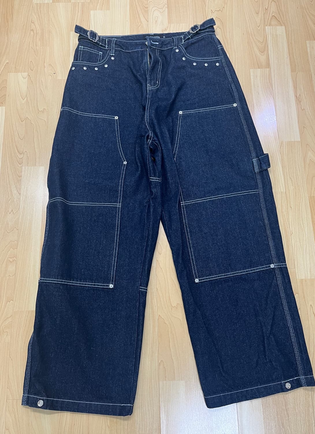 플레이버리즘 카펜터 와이드 배기 진 딥 인디고(XL) 상품이미지3