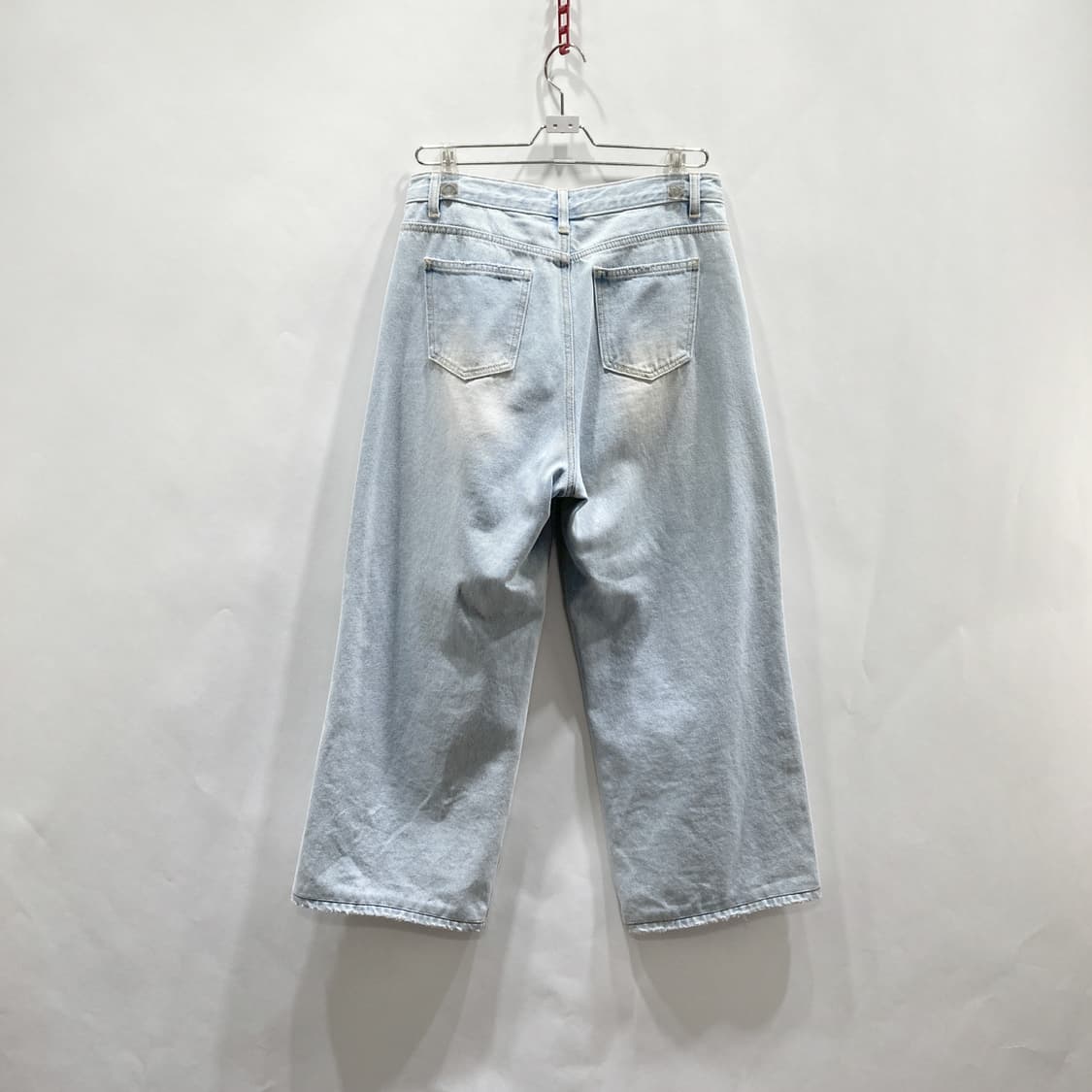 OH YEAH 여성 와이드데님팬츠 찢청 연청 30 상품이미지3