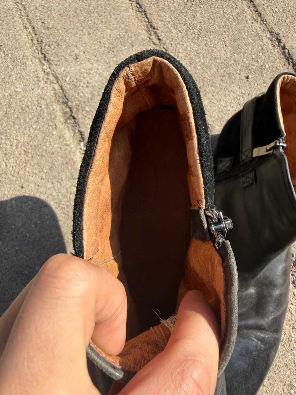 Schmoove 블랙 레더 집업 앵클 부츠 275mm 상품이미지5