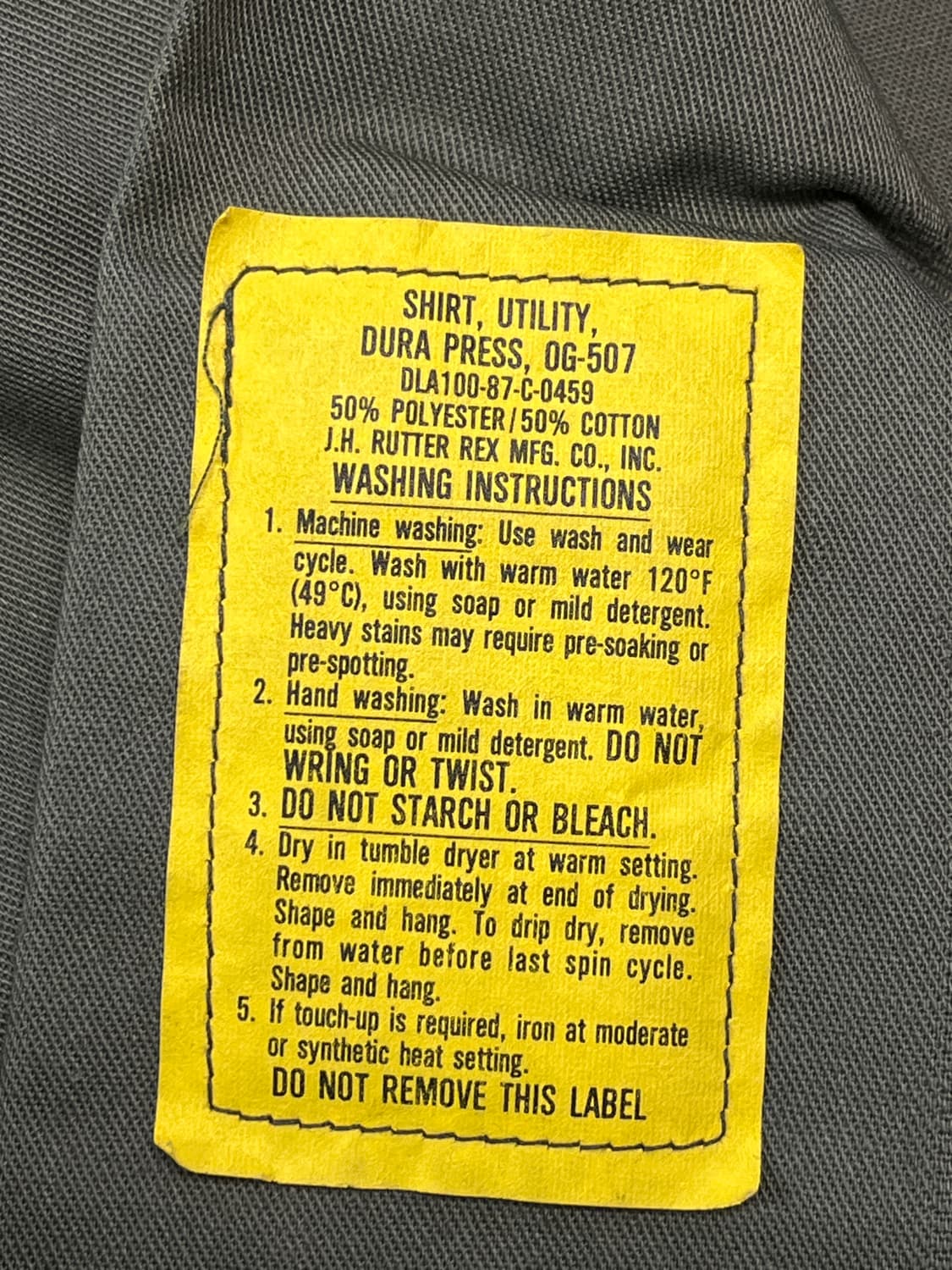 [15 1/2] 미군 오리지널 OG-507 유틸리티 셔츠 상품이미지5