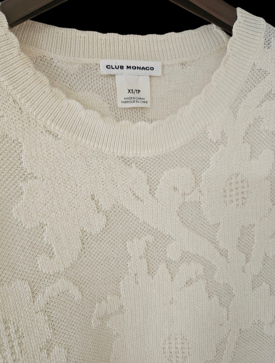 클럽모나코 울혼방 레이스 스웨터 니트 55 / 상태 좋음 상품이미지3