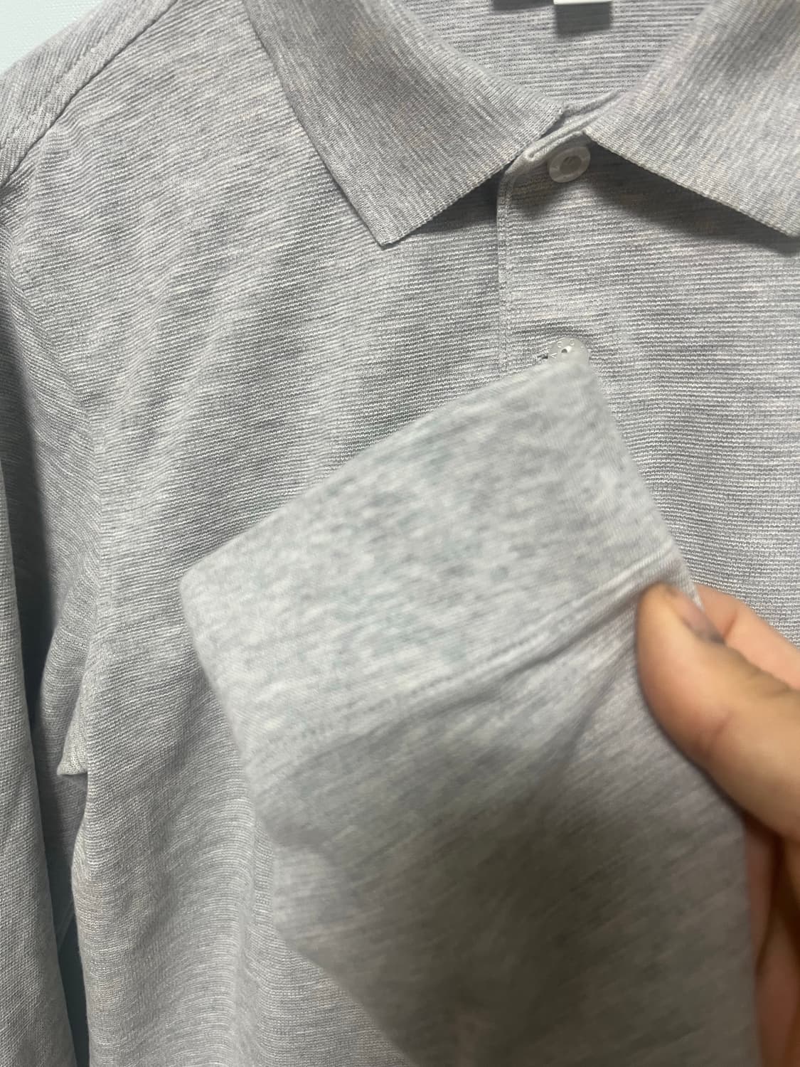 라코스테 그레이 긴팔 카라티셔츠 상품이미지2