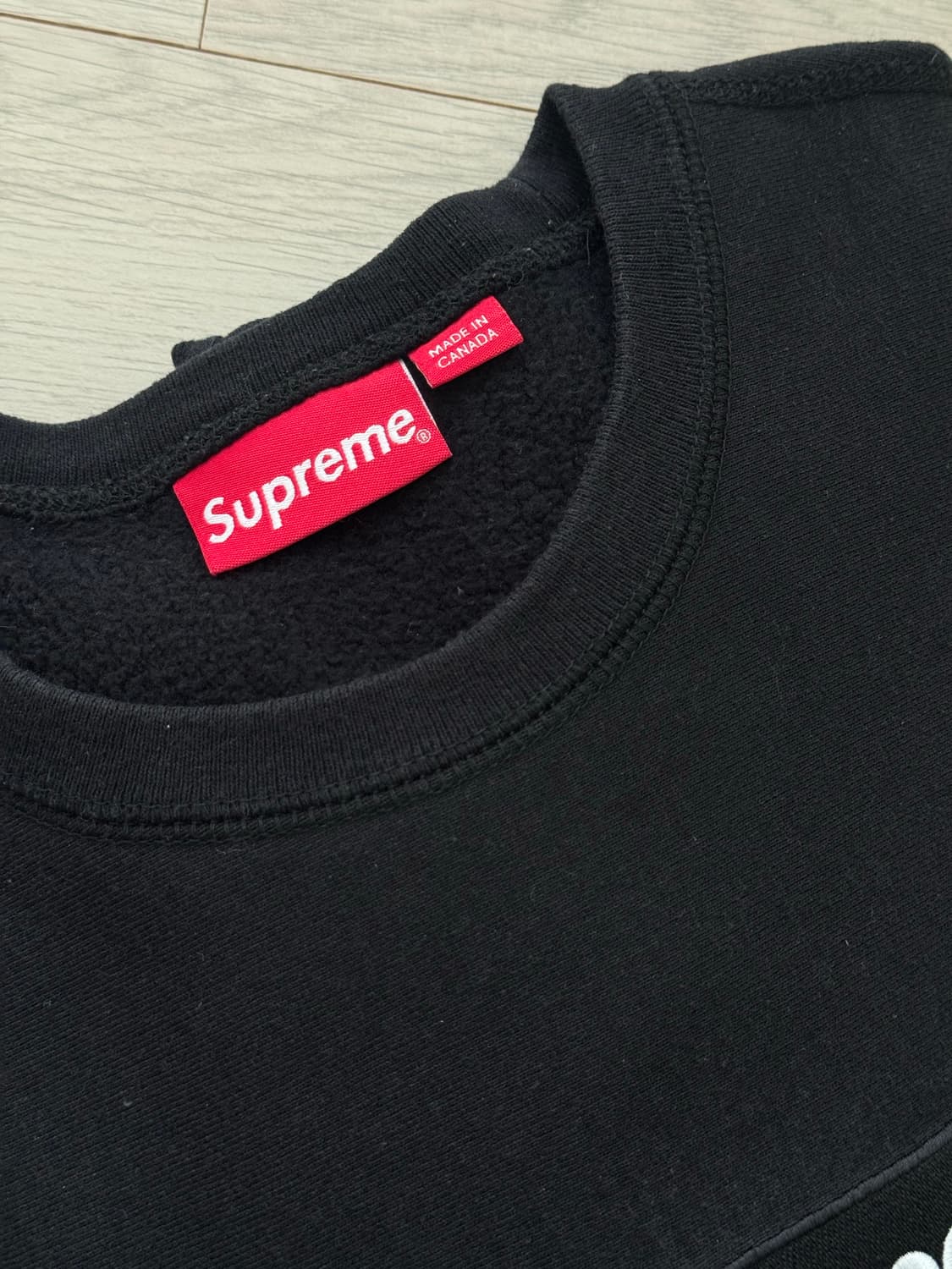 슈프림 박스로고 크루넥 블랙 FW18 상품이미지3