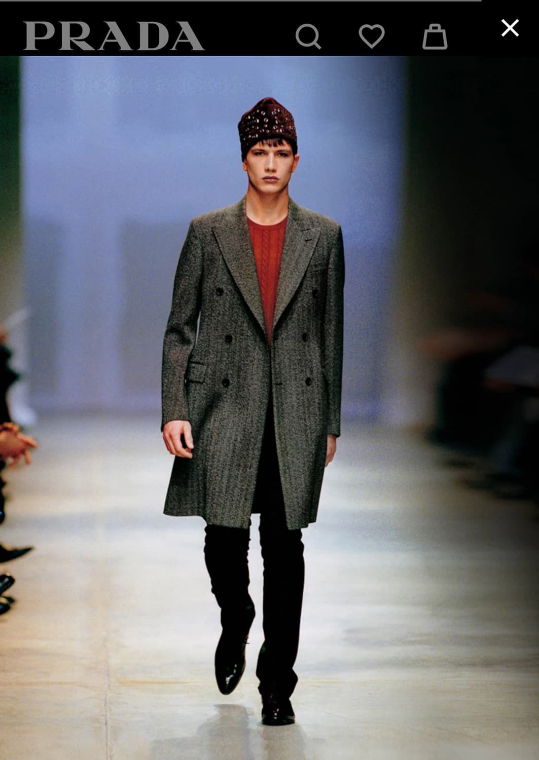 프라다 05런웨이 쉐브론 더블코트 48 상품이미지1