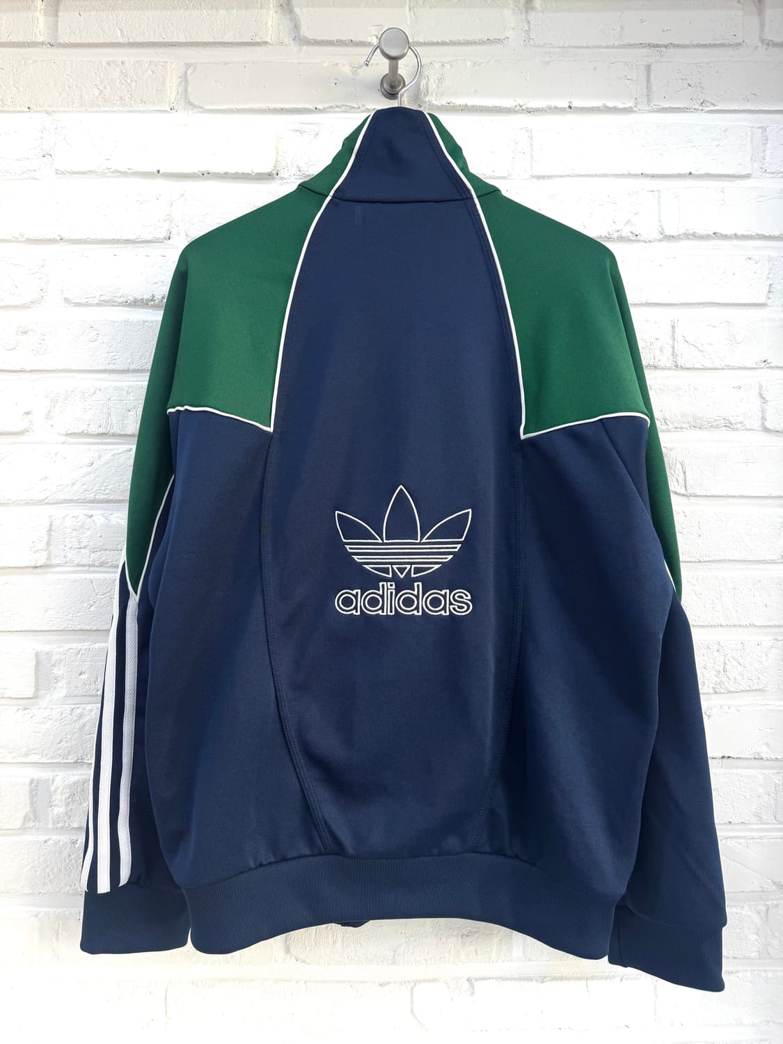 아디다스 그린블루 배색 빅로고 트랙탑 져지 상품이미지5