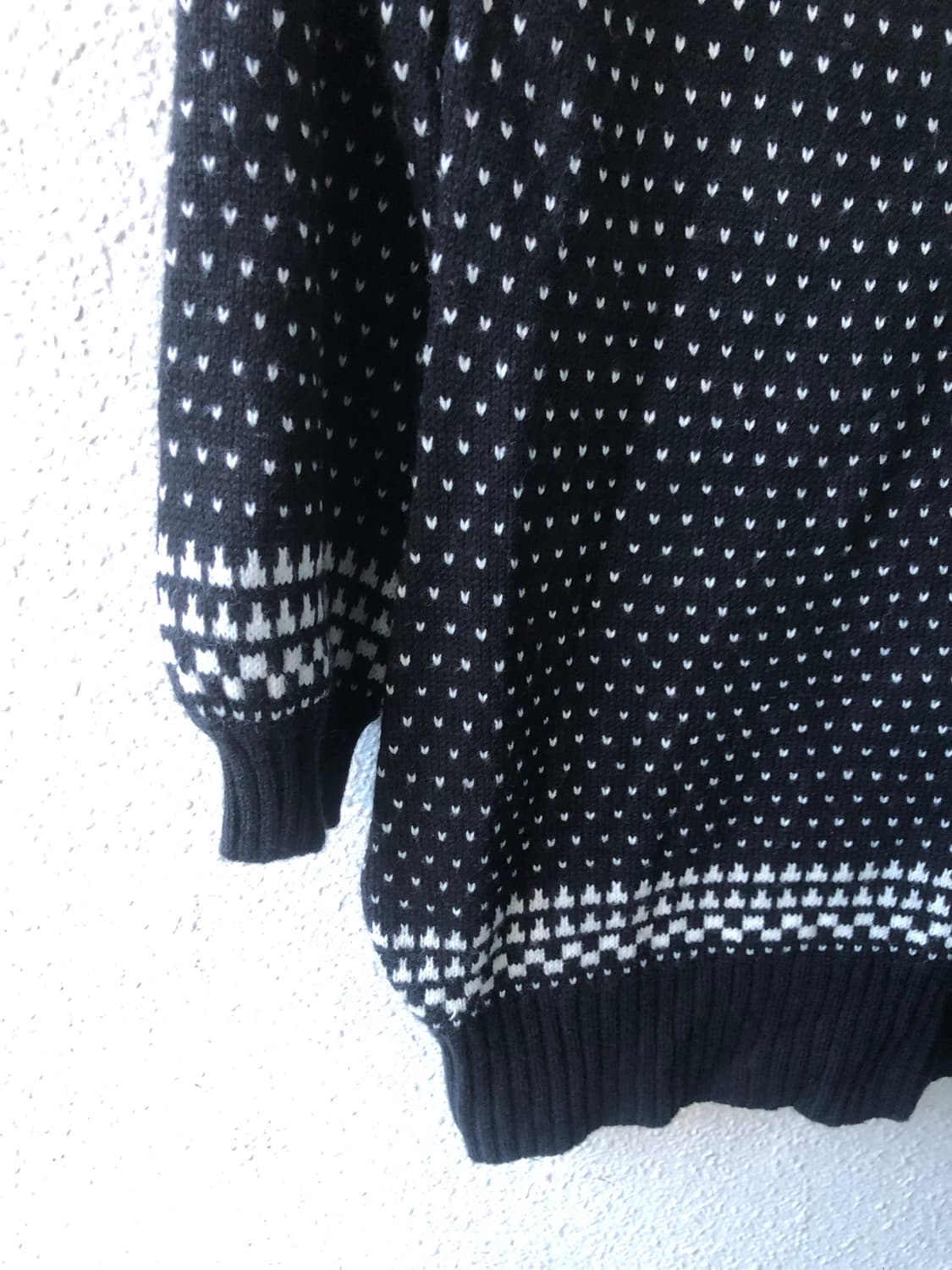 도트 블랙 롱 니트 원피스 상품이미지3