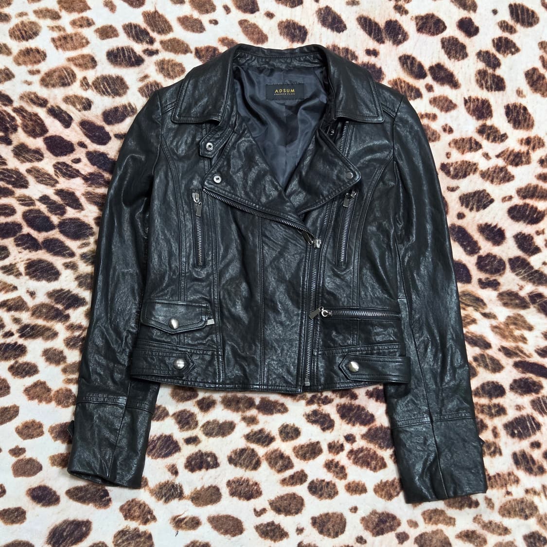 빈티지 펑크 양가죽 라이더 자켓 상품이미지2