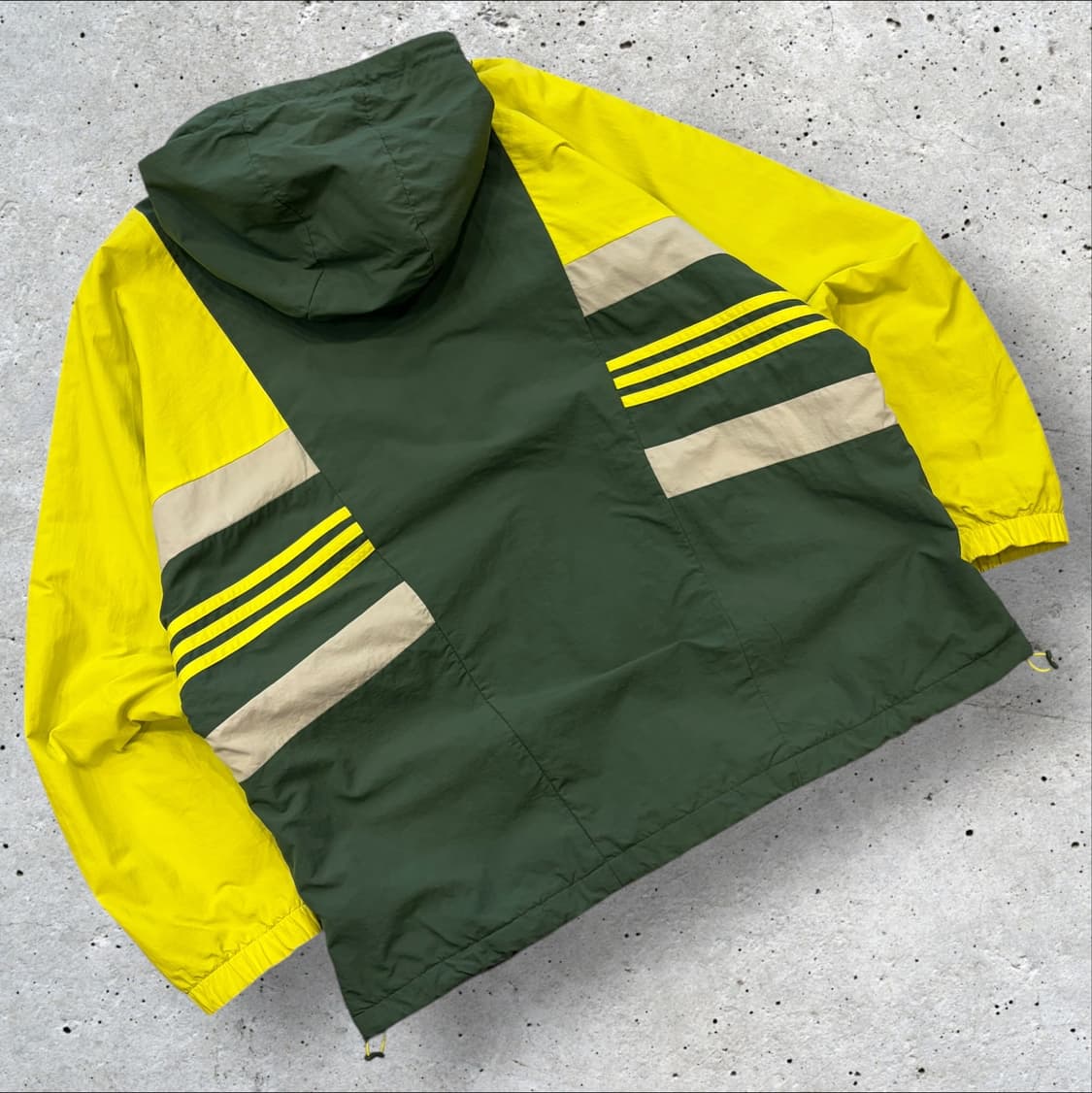 [3XL] 아디다스 어반 올드스쿨 바람막이 옐로우/그린 D32 상품이미지2